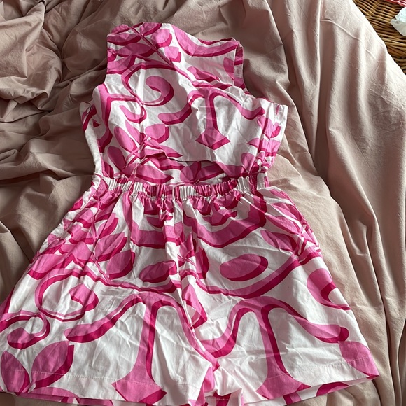 Anthropologie Porrige Pink and White Romper - Picture 2 of 3